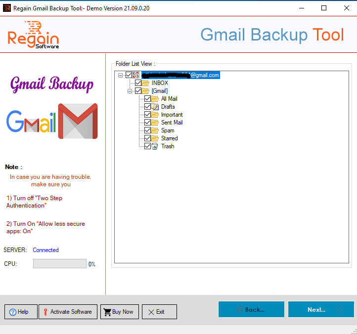 Export Gmail Backup to PST format